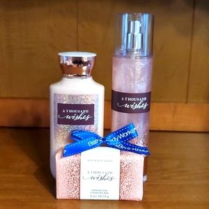 Bath & Body Works A Thousand Wishes Shimmer Mist, Body Lotion & Cleansing Bar